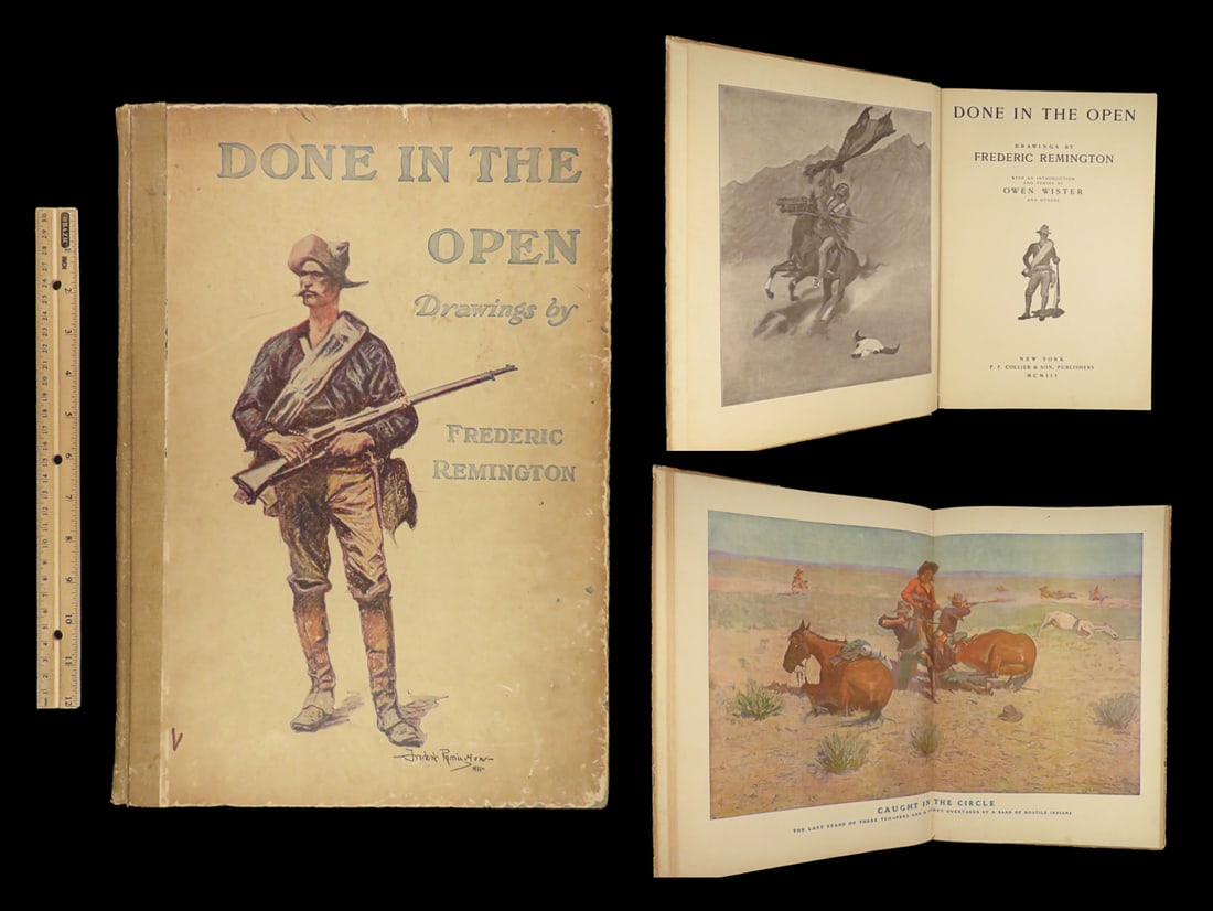 1903 Frederick Remington ART Cowboys & INDIANS Done in the Open American West (1 of 10)