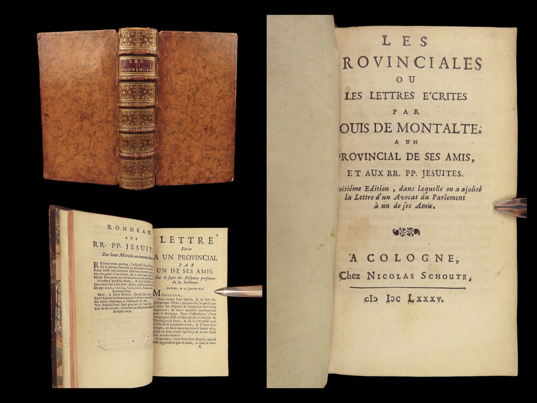 1685 Blaise PASCAL Provincial Letters Witchcraft JESUIT Magic Les Provinciales (1 of 10)