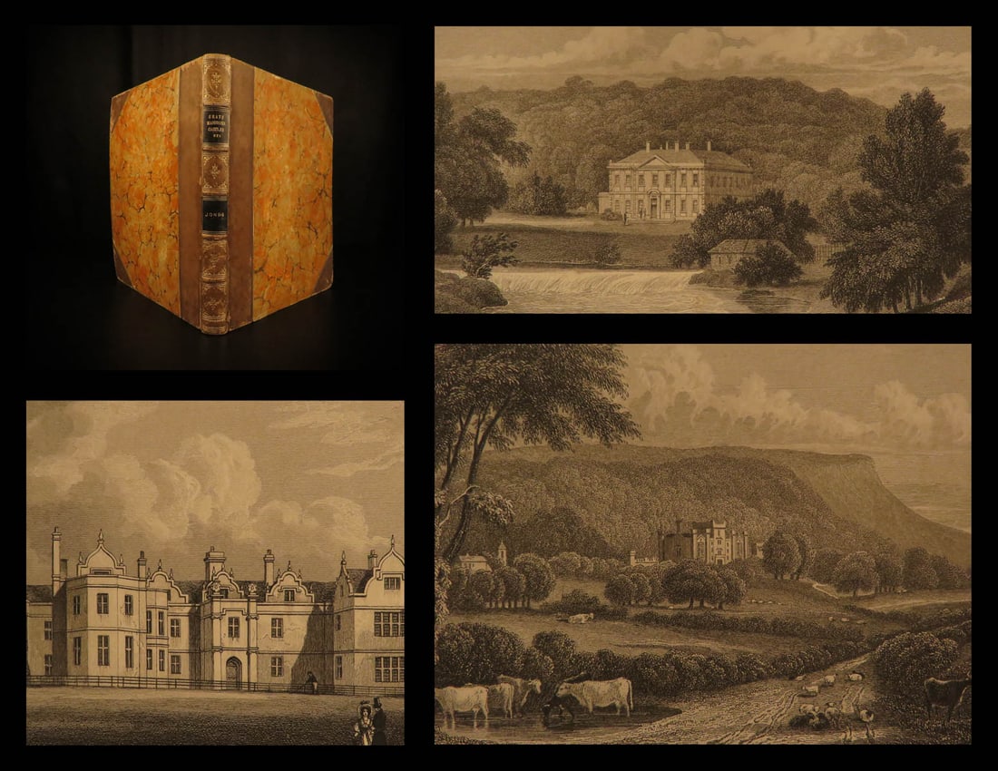 1831 Architecture Views of Mansions Castles England Illustrated Statues ART Neale (1 of 20)