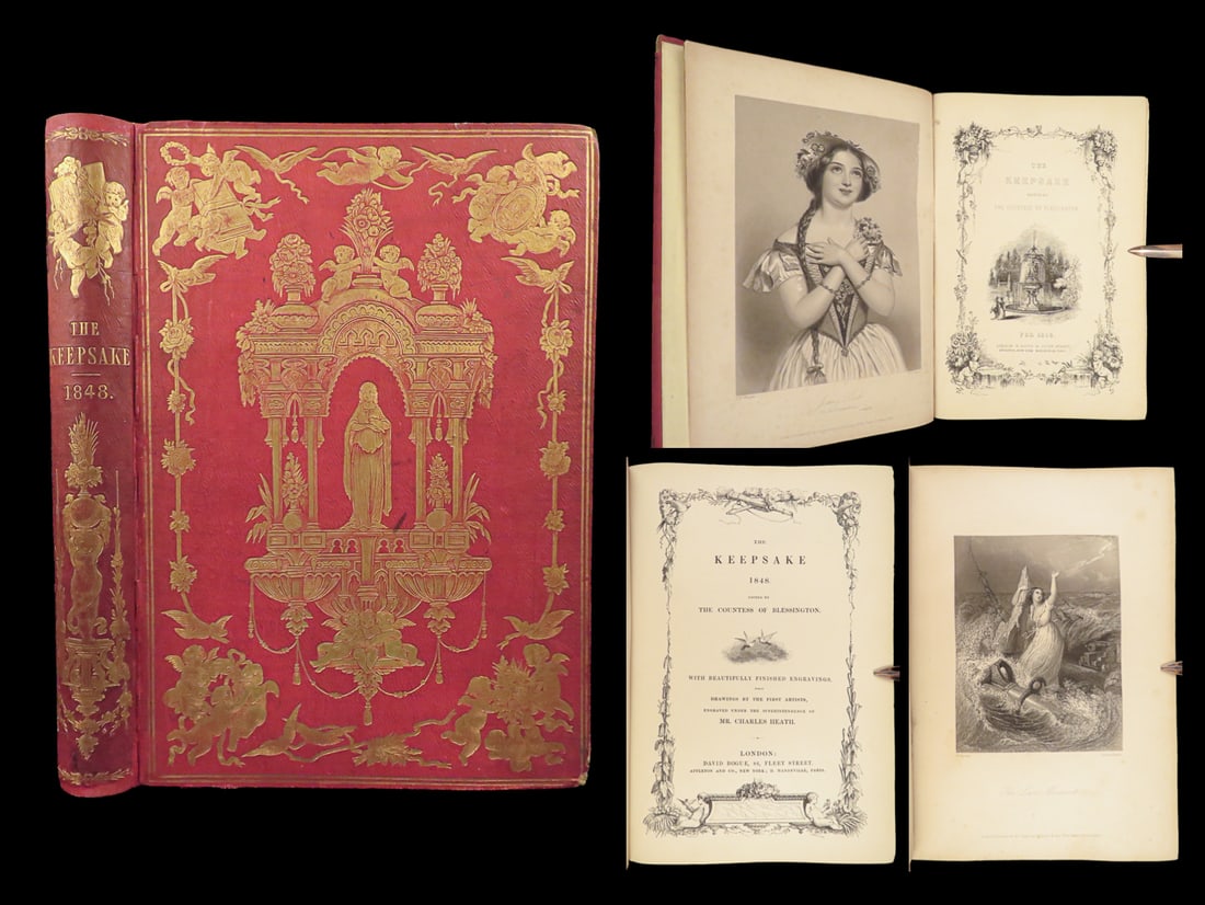 1848 BEAUTIFUL 1ed English Literature Lady Wortley SLAVERY Lytton The Keepsake (1 of 10)