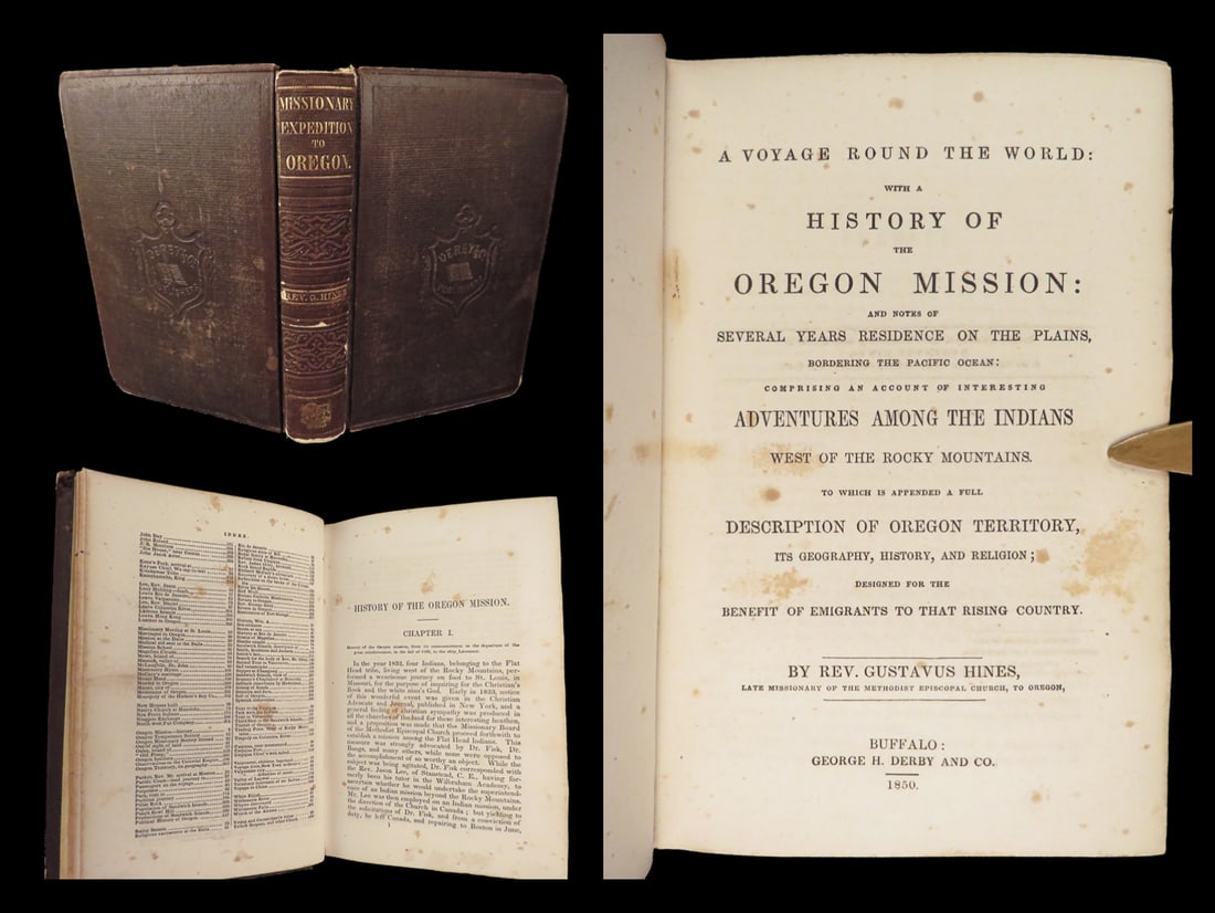 1850 OREGAN 1ed History Native American INDIANS Westward Expansion Exploration (1 of 10)
