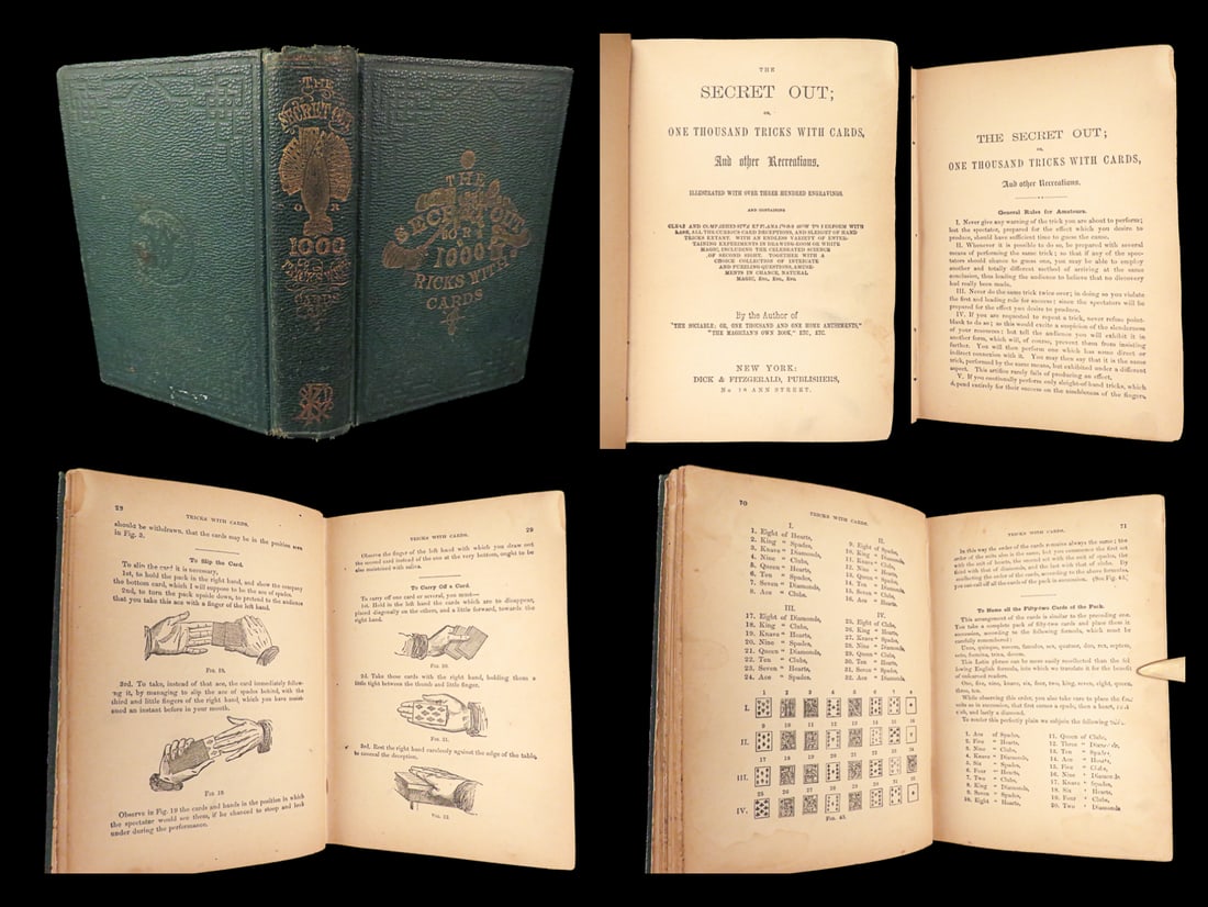 1859 Secret Out MAGIC Magician Secrets Card Tricks Wiljalba Frikell Conjuring (1 of 10)