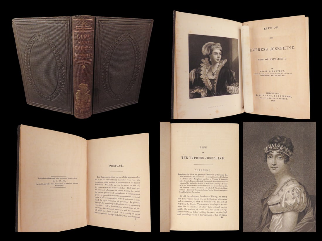 1860 Empress Josephine 1ed Life of Napoleon Bonaparte France Portraits Hartley (1 of 10)