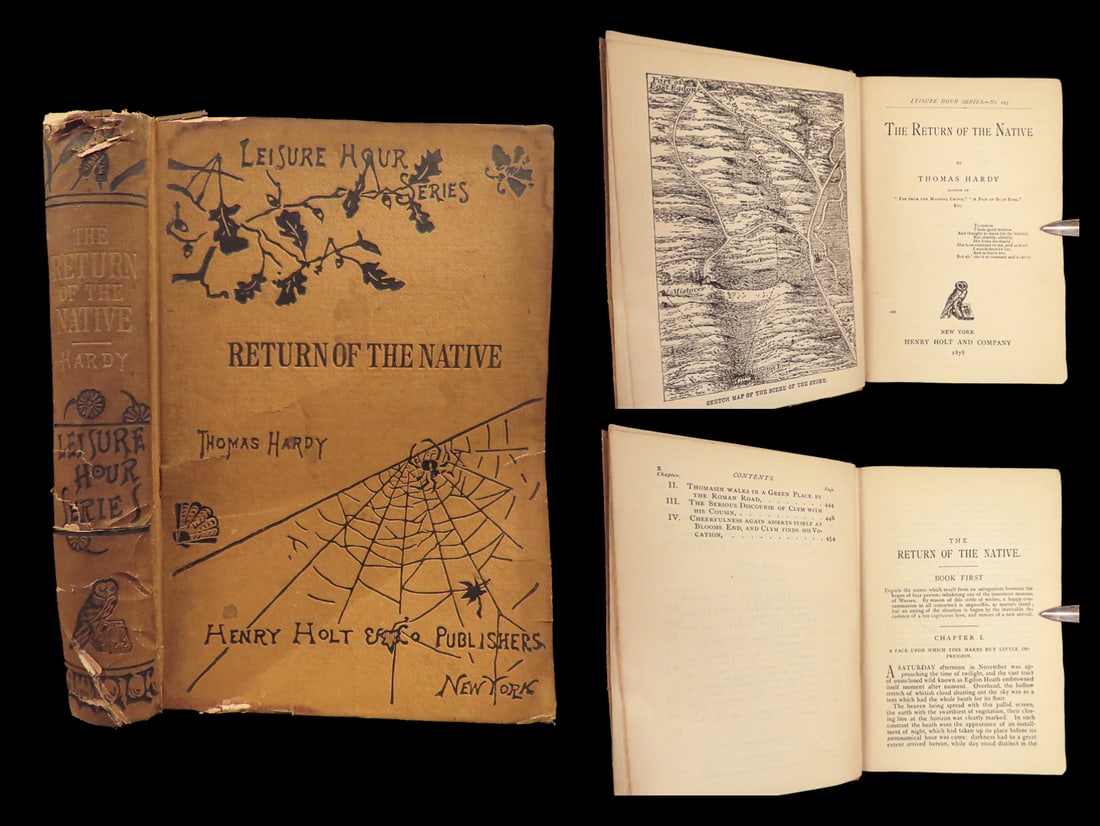 1878 Thomas Hardy 1ed Return of the Native Egdon Heath Witchcraft Clym & Vye (1 of 10)