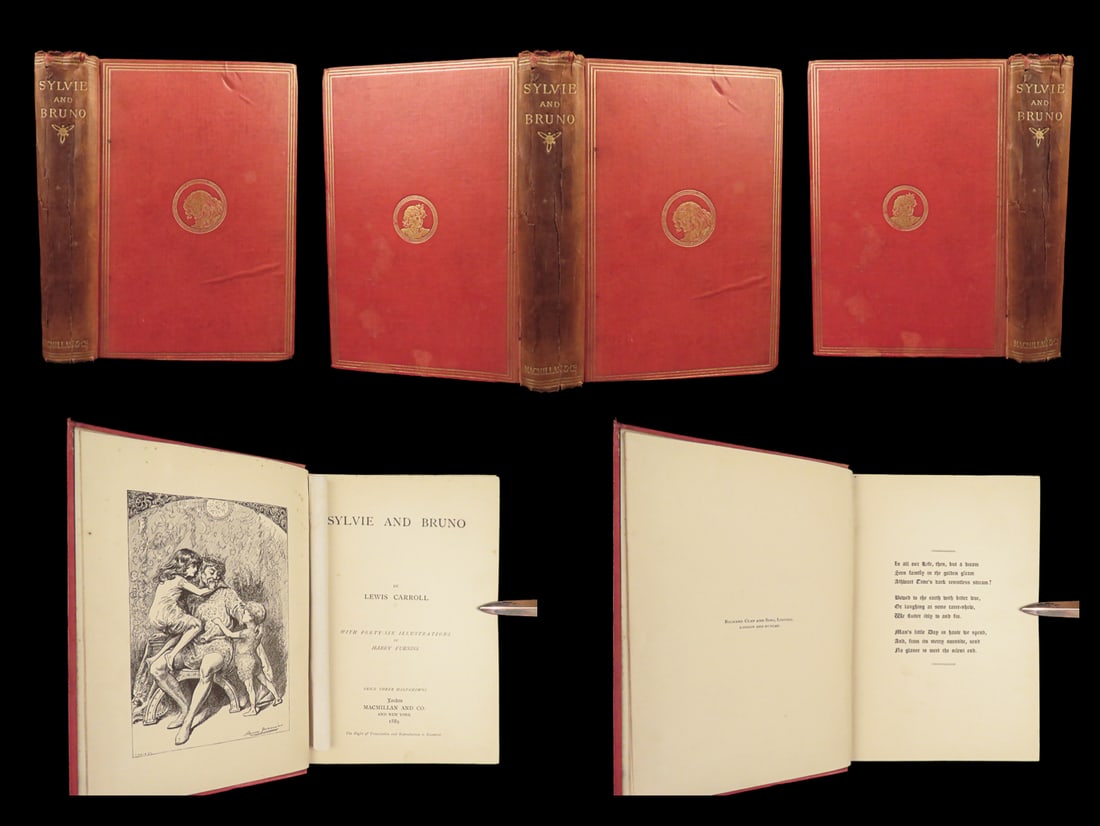 1889 Lewis Carroll 1st ed Sylvie & Bruno Illustrated Fantasy Humor Harry Furniss: 1889 Lewis Carroll 1st ed Sylvie & Bruno Illustrated Fantasy Humor Harry Furniss “Be sure the safest rule is that we should not dare to live in any scene in which we dare not die.” ? Lewis Car