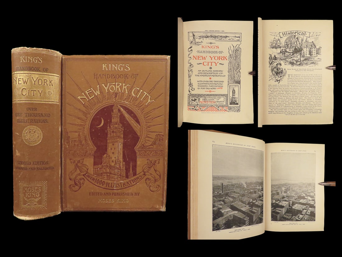 1893 New York City Illustrated Moses King Handbook 800+ Travel Photographs (1 of 10)