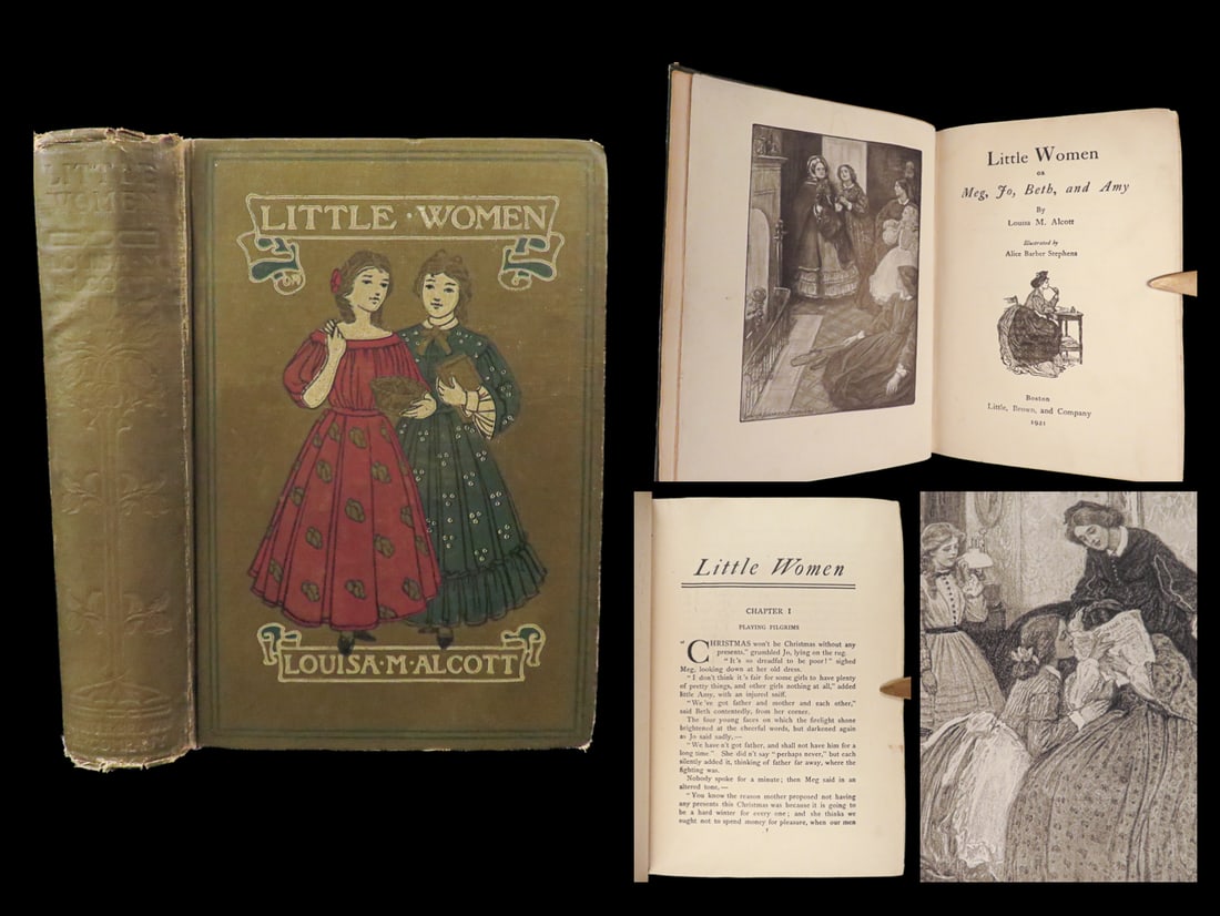 1921 Little Women by Louisa May Alcott CLASSIC Alice Barber Stephens ART Rare: 1921 Little Women by Louisa May Alcott CLASSIC Alice Barber Stephens ART Rare “I am not afraid of storms, for I am learning how to sail my ship.” ? Louisa May Alcott, Little Women “Little Wo