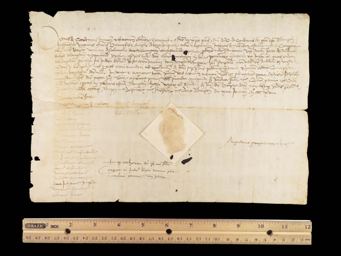 1400s Handwritten Manuscript from Italy Gothic Script RARE Unresearched Archangel (1 of 10)