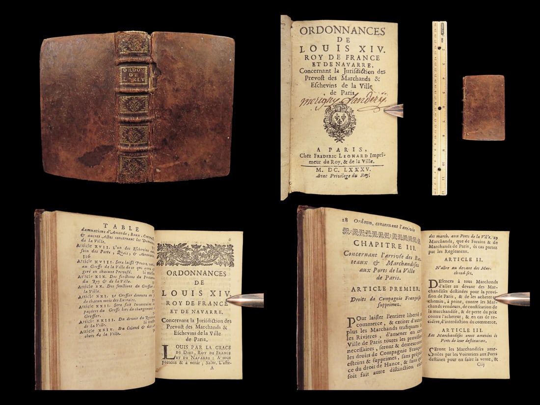 1685 King Louis XIV France WAR Ordinances Military LAW Regulations Officers (1 of 10)