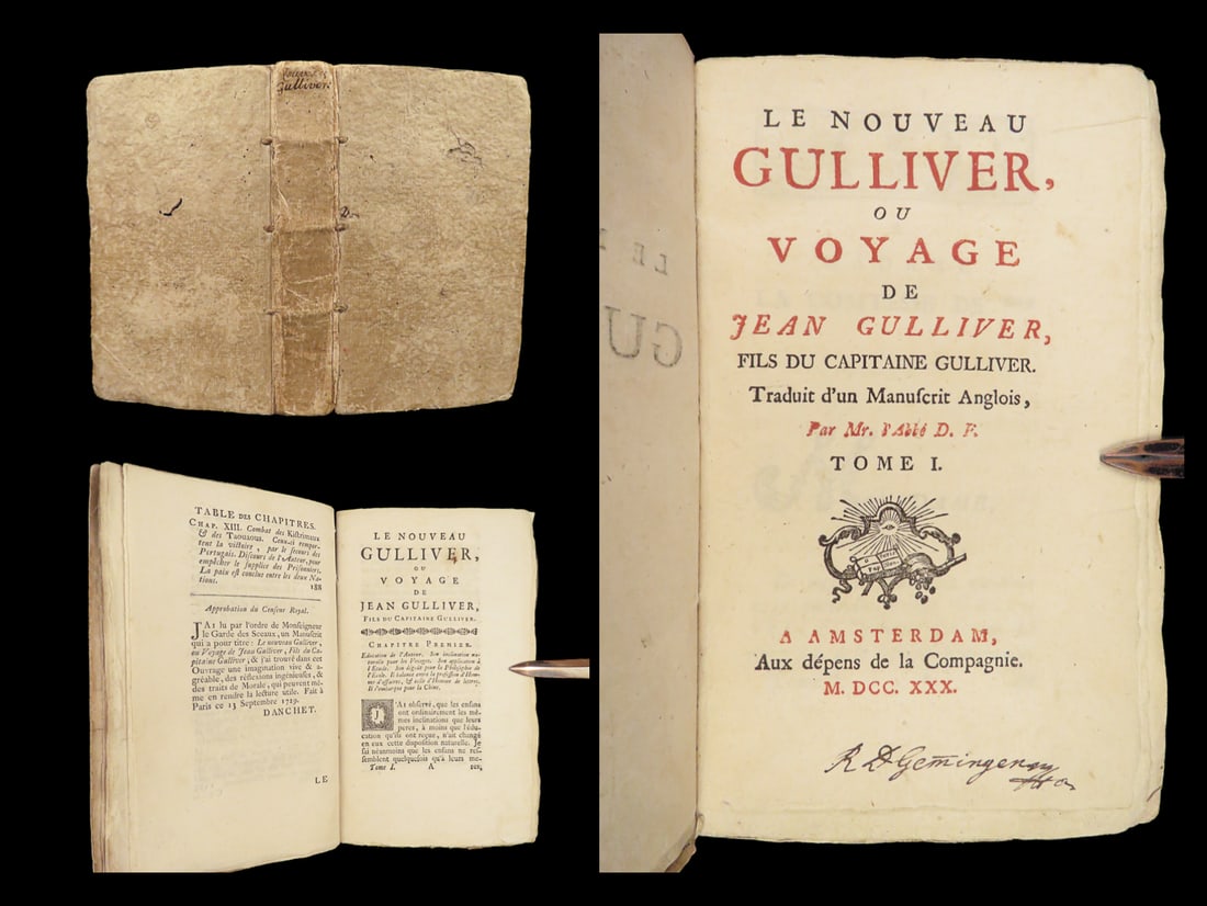 1730 The New Gulliver 1ed Pierre Desfontaines SWIFT Gullivers Travels French (1 of 10)