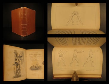 1835 British Manly Exercises BOXING Running Sailing Horse Riding Swimming SPORTS