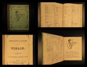 1846 System for VIOLIN American Music Scores String Techniques Lessons Hanks