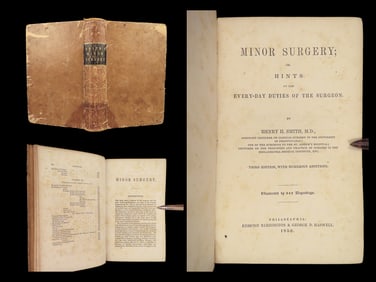 1850 Minor SURGERY Medical Guide Bloodletting Healthcare Medicine Illustrated