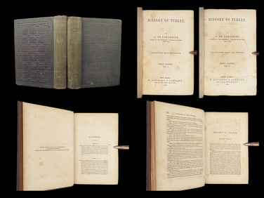 1855 History of Turkey 1st ed Mahomet Mysticism Muslim Alphonse de Lamartine