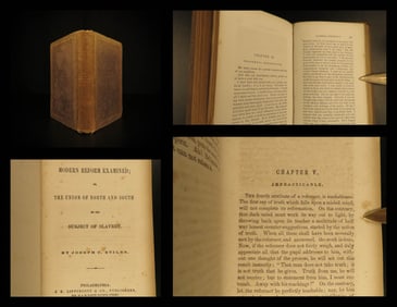 1857 1ed SLAVERY Reform Examined Civil War Joseph Stiles Slave Abolition RARE