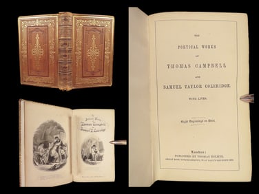 1859 Samuel Taylor Coleridge & Thomas Campbell Lives & Poetical Works Romantics