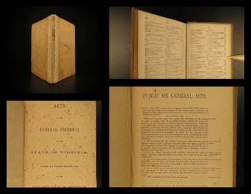 1863 VIRGINIA Confederate Acts & Laws General Assembly CSA Civil WAR