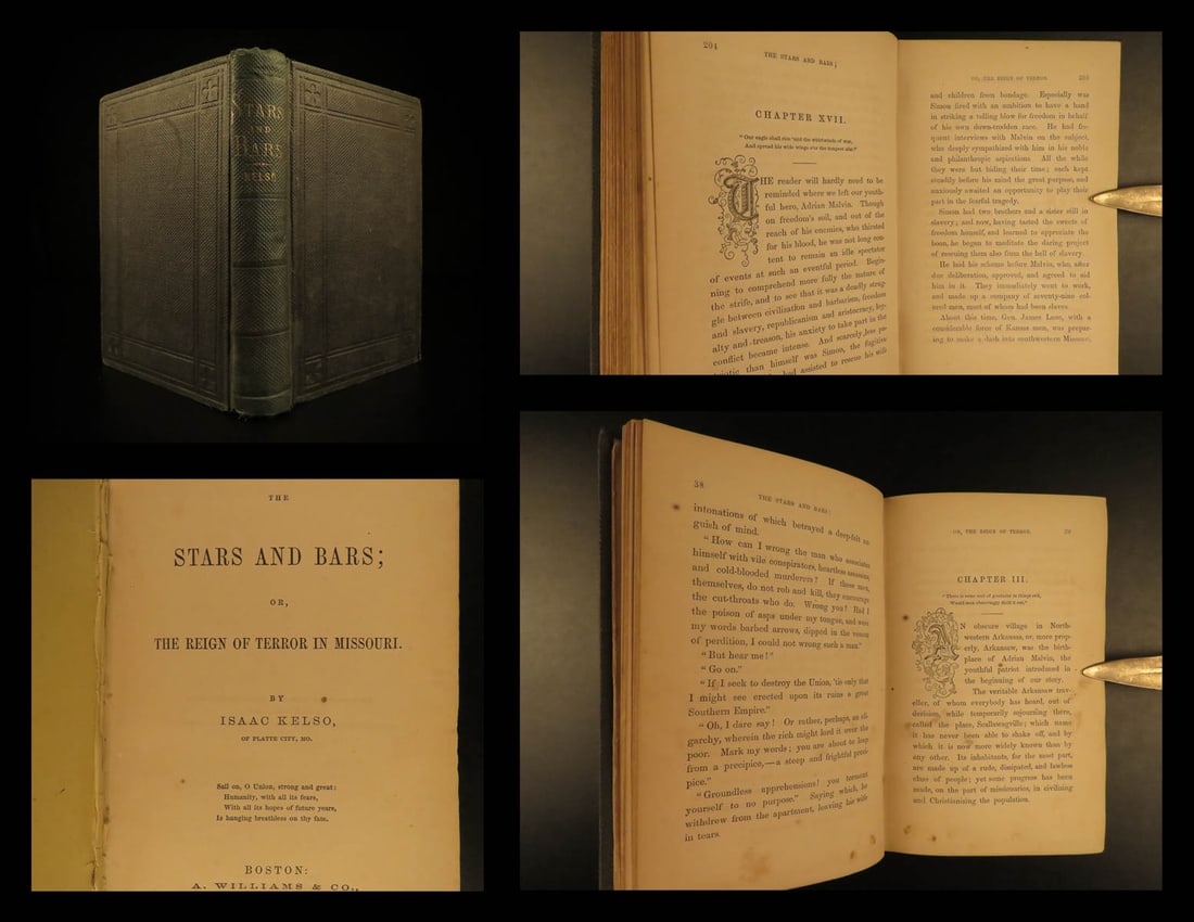 1863 1st ed CIVIL WAR Reign of Terror in Missouri Stars and Bars by Isaac Kelso (1 of 18)