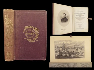 1870 CIVIL WAR Gettysburg Andersonville Libby Capture Prison Pen Escape Glazier
