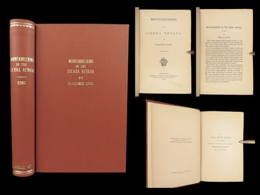 1872 Mountaineering 1ed in Serra Nevada Geology California MINING Clarence King