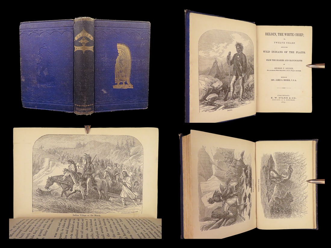 1875 Dakota Plains INDIANS Belden The White Chief Native American Illustrated (1 of 10)