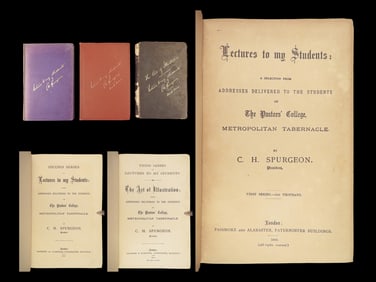1881 Charles Spurgeon Lectures Students Baptist Puritan Bible Preaching 3v SET