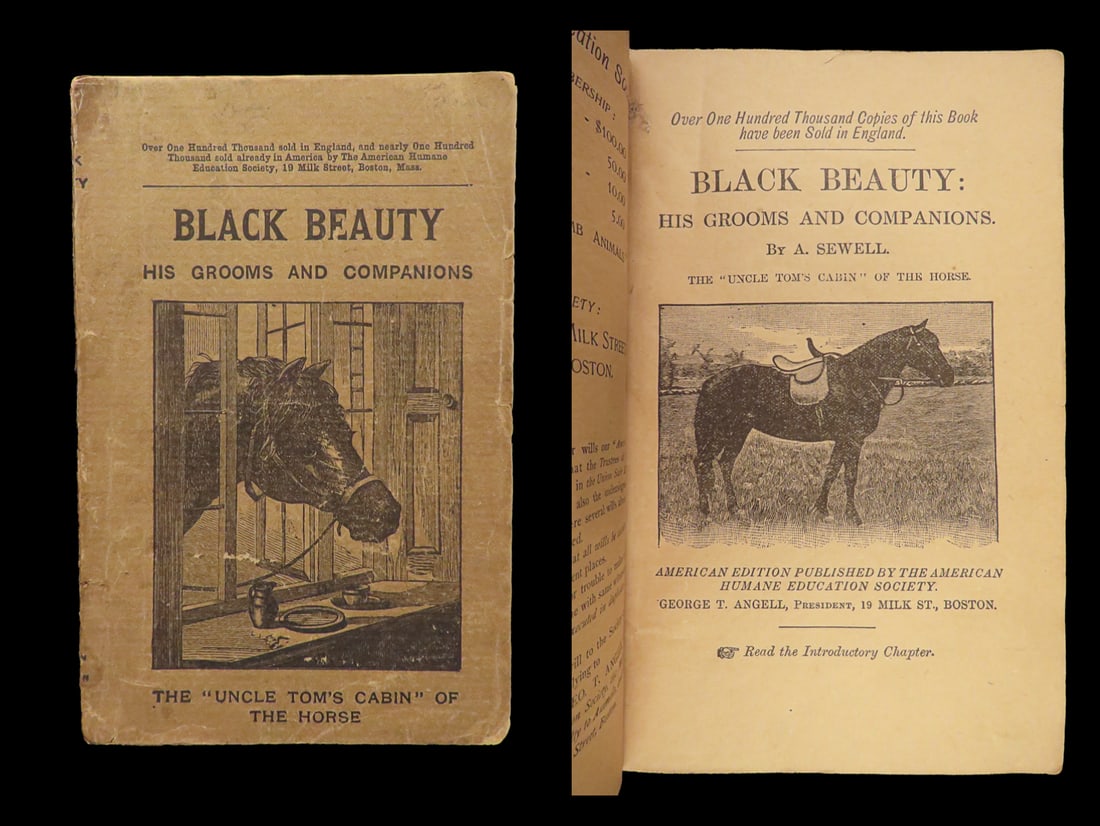 1890 BLACK BEAUTY 1st US ed Anna Sewell Horses Equestrian Classic Animal Rights (1 of 10)
