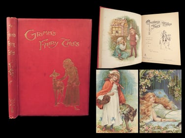 1902 Grimms Fairy Tales GRIMM Hansel Gretel Rapunzel English EJ Andrews ART