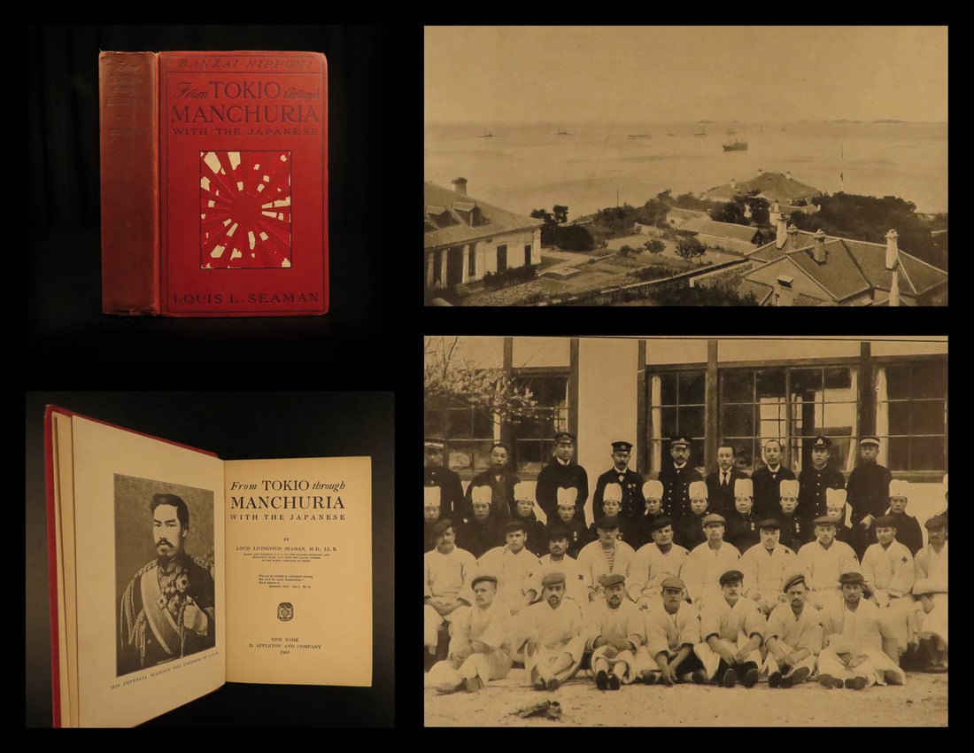 1905 1ed Tokio by Manchuria Seaman Tokyo Japan Hiroshima Nagasaki Illustrated: 1905 1ed Tokio by Manchuria Seaman Tokyo Japan Hiroshima Nagasaki Illustrated Louis Seaman was an American military surgeon serving in Manchuria during the Russo-Japanese War who wrote of his experien