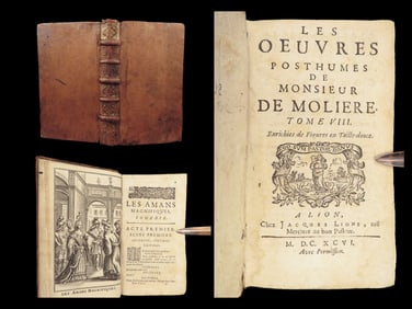 1696 Works of MOLIERE French Plays Theater Countess of Escarbagnas Invalid