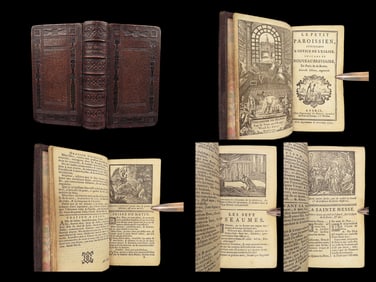 1743 STUNNING Roman Catholic Breviary Missal Prayers Liturgy Bible Zaehnsdorf