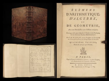 1768 MATHEMATICS 1ed Elements of Arithmetic Algebra Geometry MATH Military