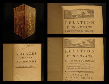 1774 Voyages Captain Cook 1ed Pacific Ocean Wallis Carteret Hawaii 4v Hawkesworth