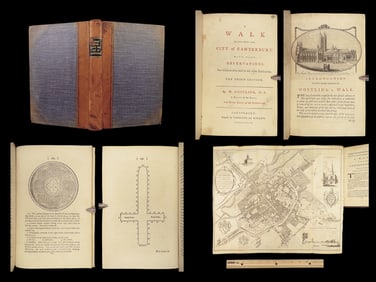 1779 Walk in Canterbury England Illustrated Cathedral Castle MAP Monks Gostling
