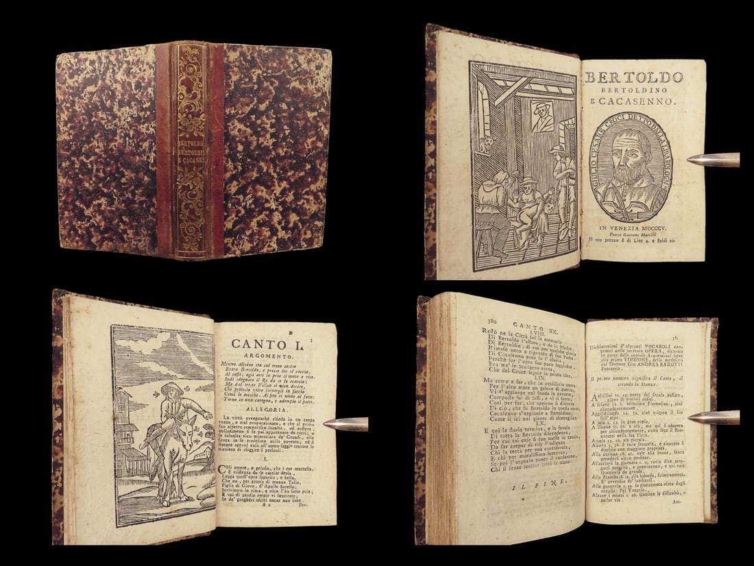 1805 Bertoldo by Croce 1ed Lombardy Court of 6th-c King Alboin Pavia Illustrated: 1805 Bertoldo by Croce 1ed Lombardy Court of 6th-c King Alboin Pavia Illustrated “Bertoldo” is a tale from the Middle Ages made famous by 16th-century author Giulio Croce. This work takes plac