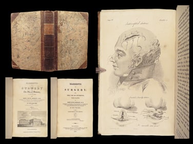 1818 SURGERY Elements 1st American Textbook Medicine Dorsey Illustrated