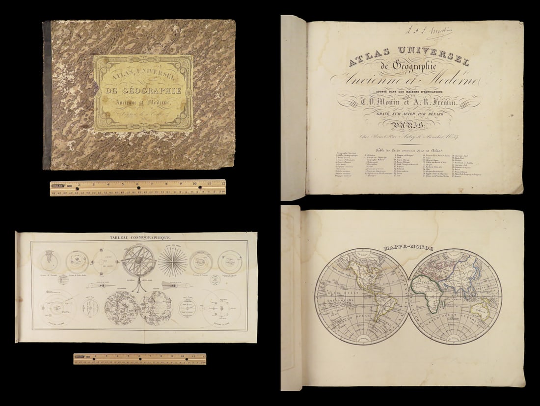 1839 ATLAS 49 Maps Geography Africa Asia Europe Texas America California RARE (1 of 10)