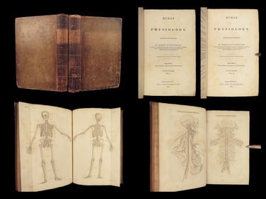 1841 Medicine Health Anatomy Illustrated Science Dunglison 2v Human Physiology