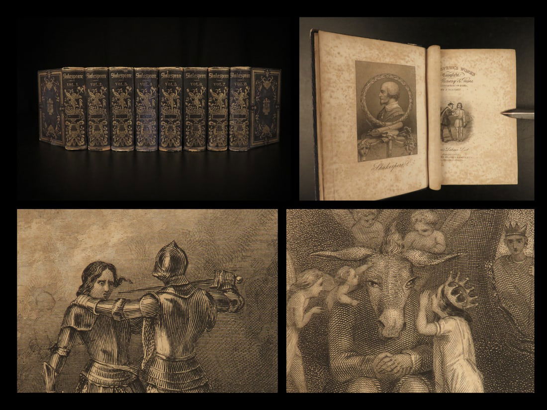 1852 Shakespeare Plays Tempest Macbeth Romeo & Juliet Hamlet Othello 8v SET (1 of 10)