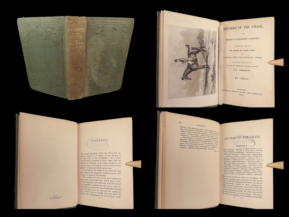1854 HUNTING Records of the Chase Fox William the Conqueror France England (1 of 10)