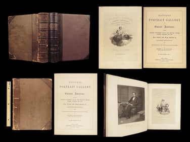 1862 National Portraits ART Gallery Washington Thomas Jefferson Hamilton Chappel