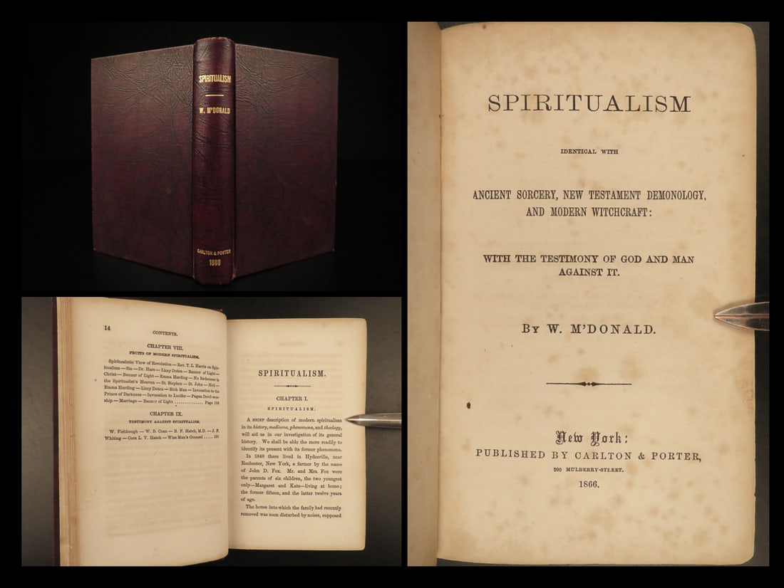1866 OCCULT Witchcraft 1ed Salem Witch Trials Cotton Mather Ghosts Spiritualism (1 of 10)