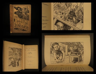 1876 Hunting of the Snark 1st ed Lewis Carroll Illustrated Fantasy Alice Holiday