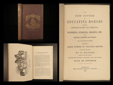 1876 HORSES System of Educating Veterinary Medicine Equestrian Horseshoes Farms