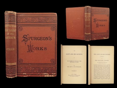 1880 Charles Spurgeon Saint & His Savior Puritan Baptist Bible Devotional