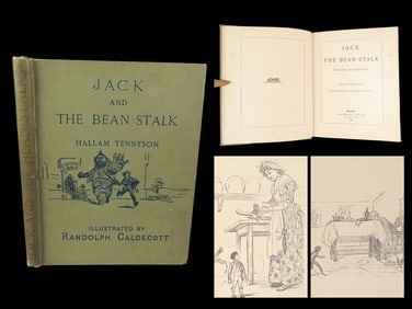 1886 Jack and the Beanstalk 1ed Tennyson Caldecott Illustrated Fairy Tales Kids