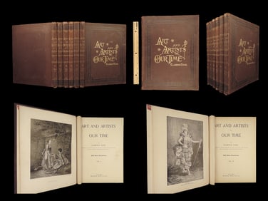 1888 BEAUTIFUL 1ed Art & Artists of Our Time Painting History Illustrated 6v SET