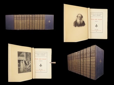 1902 Leo Tolstoy War & Peace Anna Karenina Invaders 12v Russian Lit Tolstoi