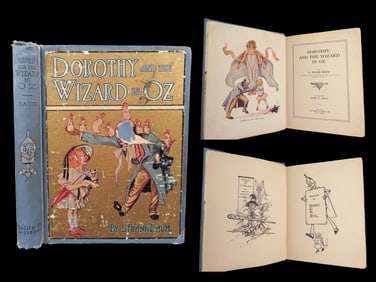 1908 Dorothy Wizard of OZ 1ed Frank Baum Color Illustrated by John Neill