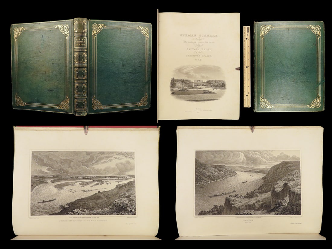 1823 EXQUISITE German Scenery CASTLES Vienna Schonbrunn Nurnberg Danube ART: 1823 EXQUISITE German Scenery CASTLES Vienna Schonbrunn Nurnberg Danube ART “German Scenery” is a beautiful, charming collection of engravings from the art of Robert Batty. Batty, who served a